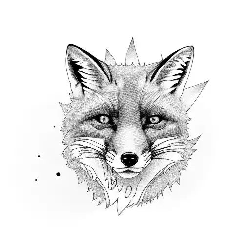 Fox In Yellow Circle With Bjj Black Belt And Raven