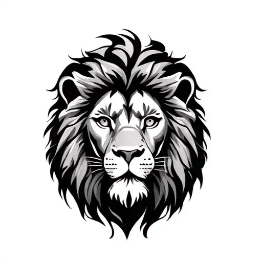 Half Hand Lion With Design Incorporating Elements