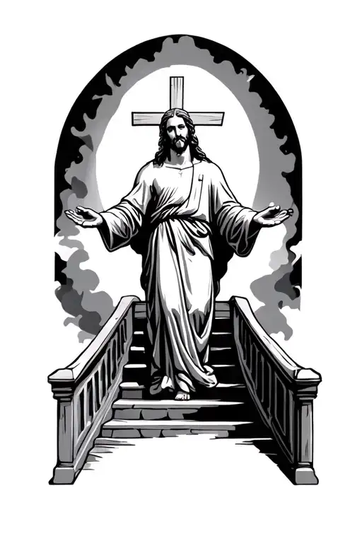 Stairway To Jesus Christ Holding