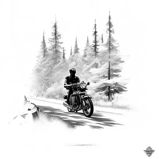 An Expedition Leader Riding A Royal Enfield Motorcycle Through A Forest