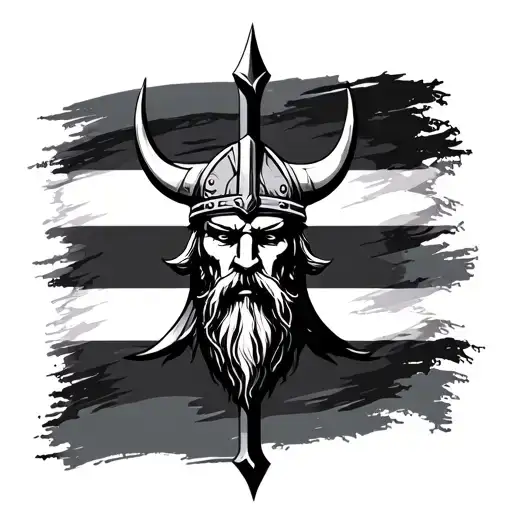 Viking Danish Flag Background