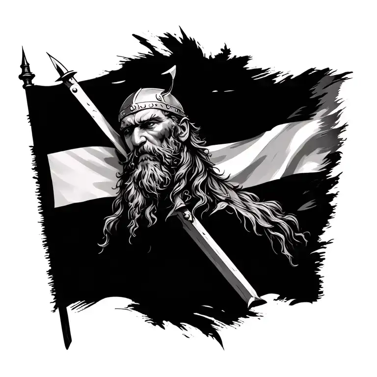 Viking Danish Flag Background