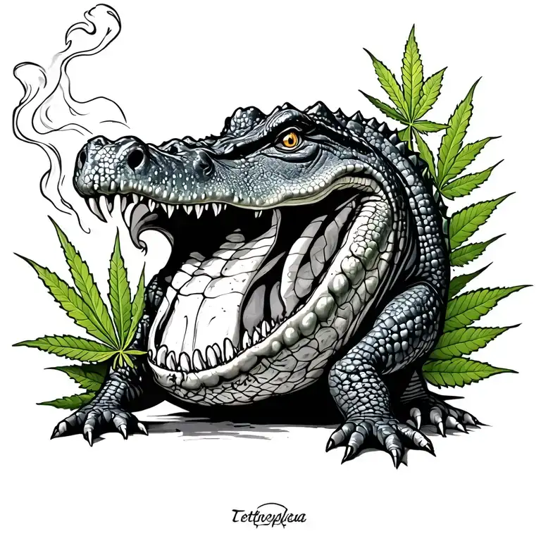 Crocodile Smoking Weed