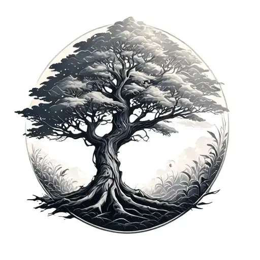 Time Passing With Tree Growing