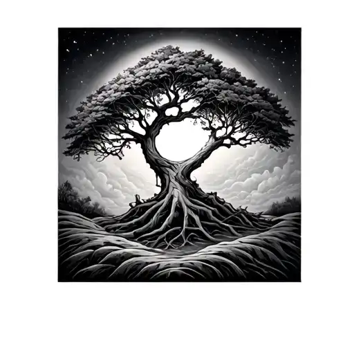 Time Passing With Tree Growing