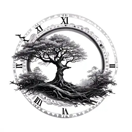 Time Passing With Tree Growing