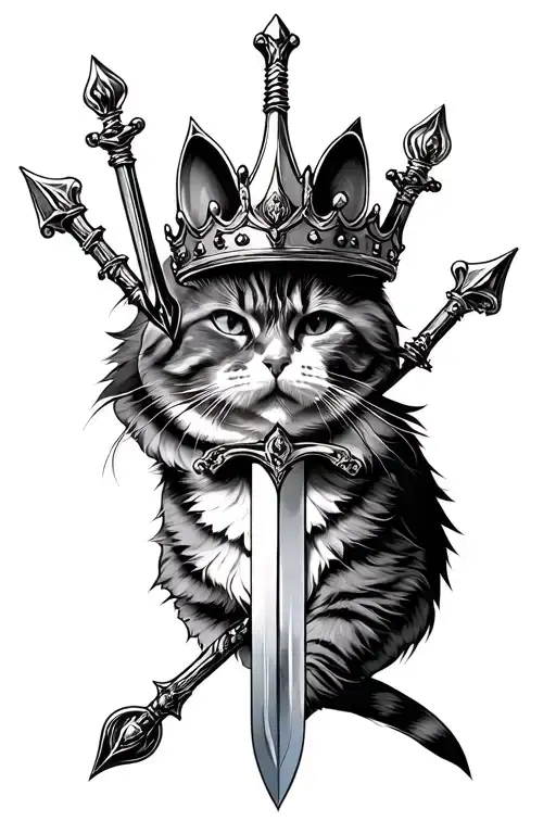 Crown And Cat And Sword And Spears