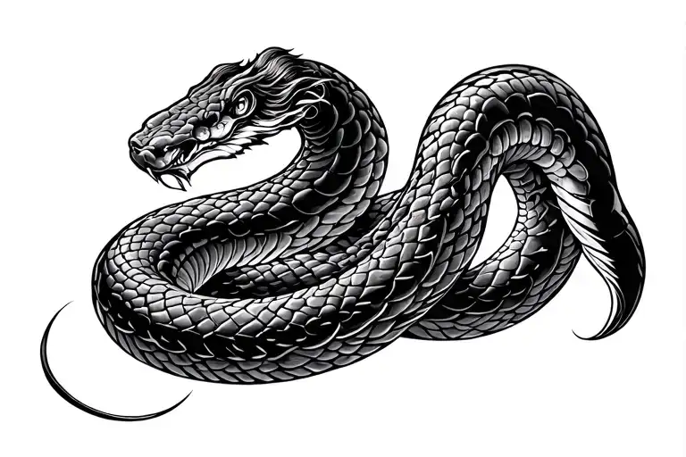 Japanese Snake Coiled