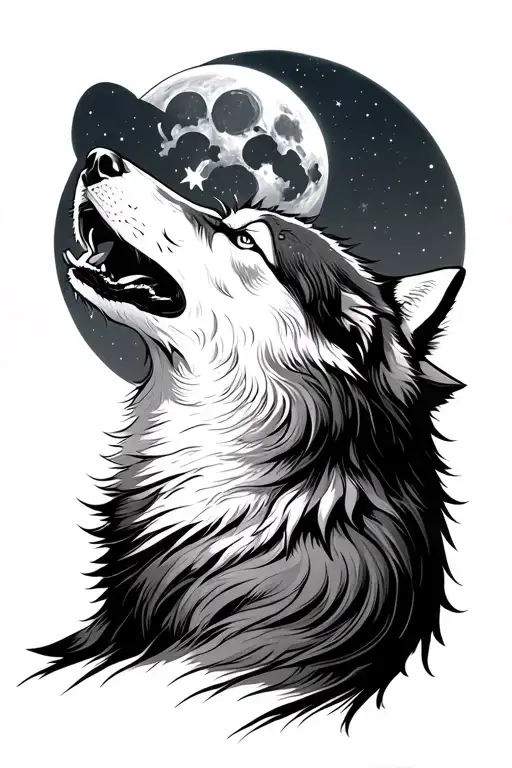 Wolf Howling At The Moon
