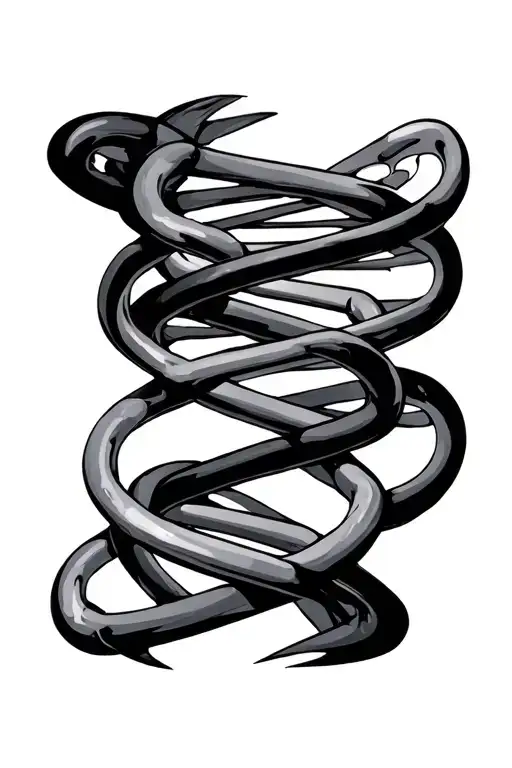 Dna Chain Forming The Shape