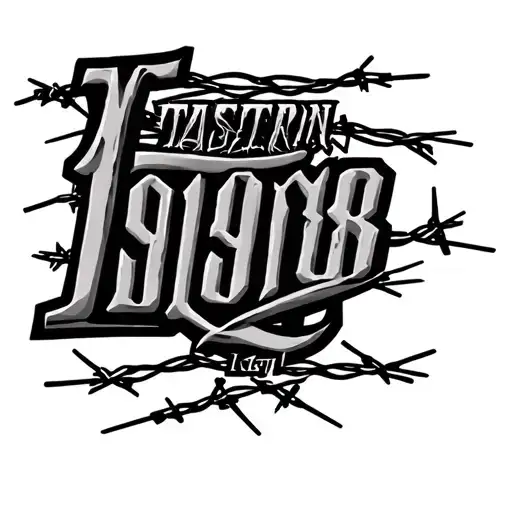 1998 In Western Font On Background Of Barbed Wire