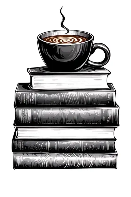 Books And Coffee Mug