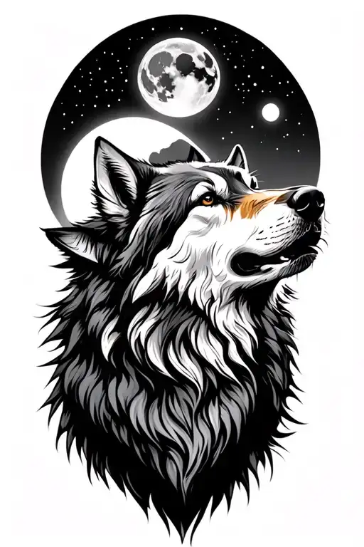 Wolf Howling At The Moon