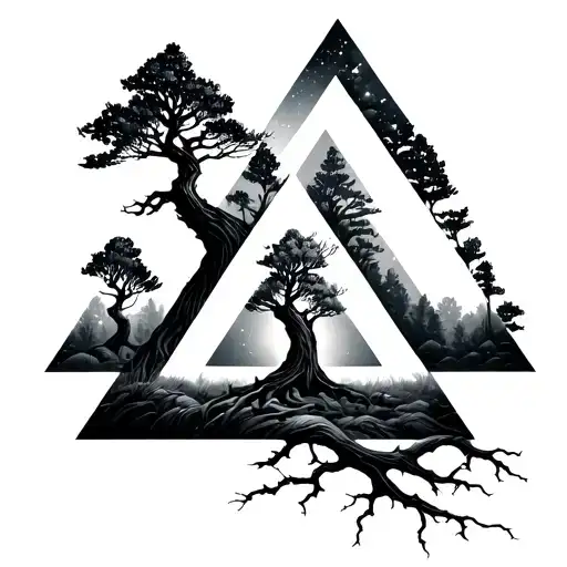Triangles With Tree Growing