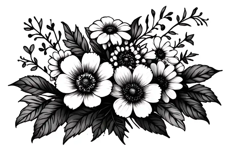 May October And November Birth Flower Bouquet