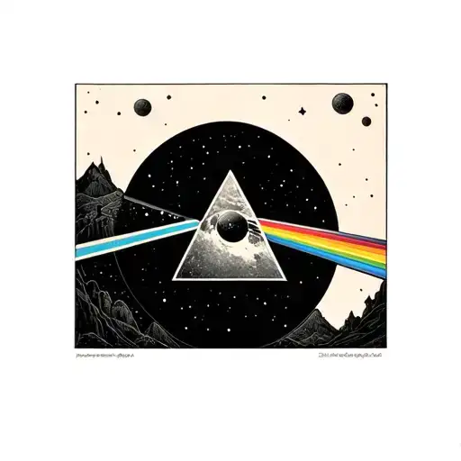 Dark Side Of The Moon Geometic Lower Sleeve