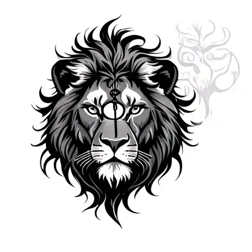 Clock With Lion Face