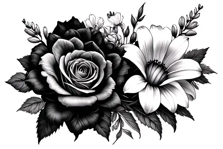 Roses Chrysanthemum Daisy Lily