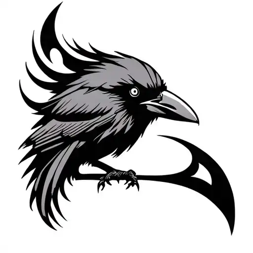 Crow Neo Tribal Style