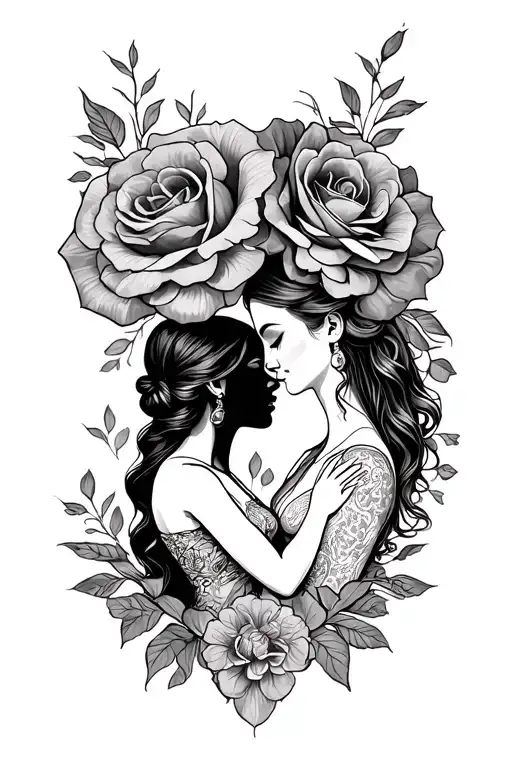 Tattoo In Honor Of Daughter And Wife For Men