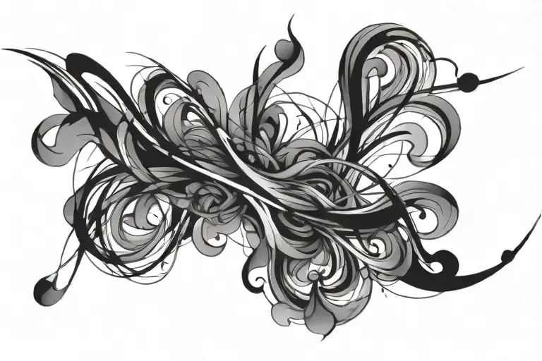 Abstract Brushstroke Lines