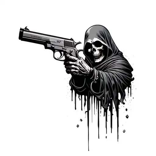 Grim Reaper With Gun