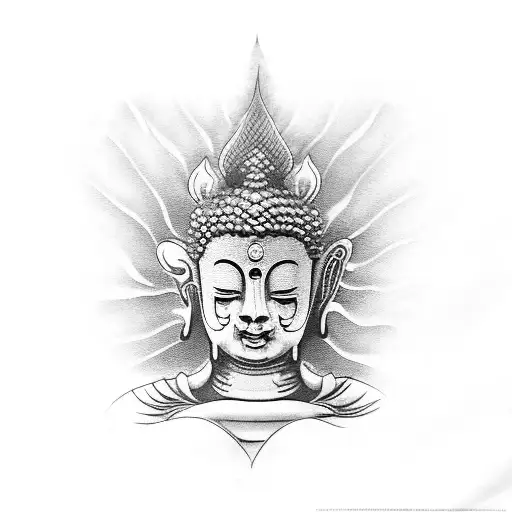 Koi Fish With Buddha