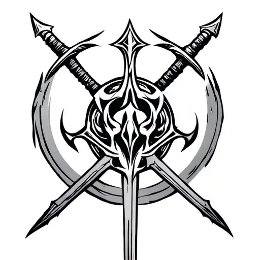 Chiroh Symbol With 3 Swords
