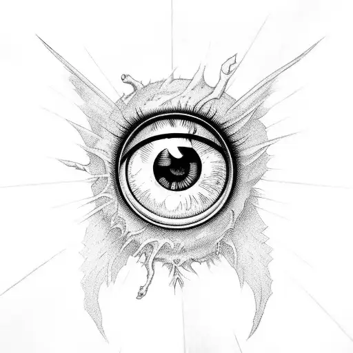 Eye Ball With Wings And A Demon Tail