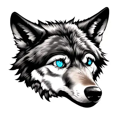 Wolf With Clock In Eye Times New Roman On Forearm