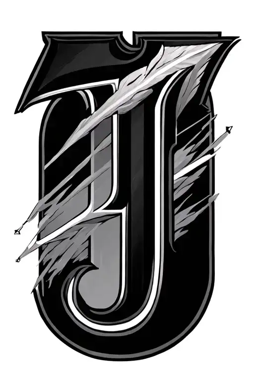 Arrow Letter J
