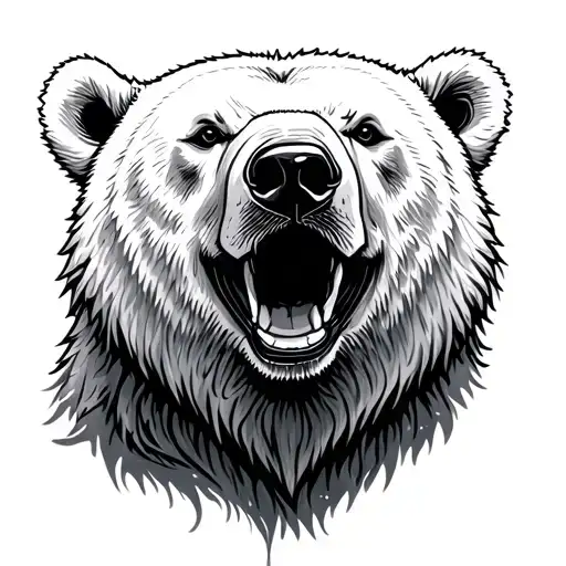 Polar Bear Head Emerging