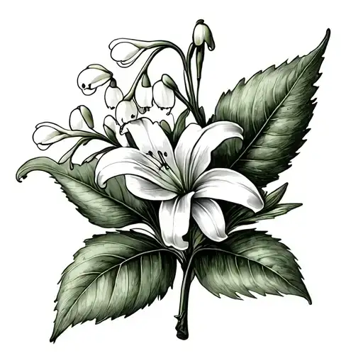 Lily Of The Valley And Hawthorn