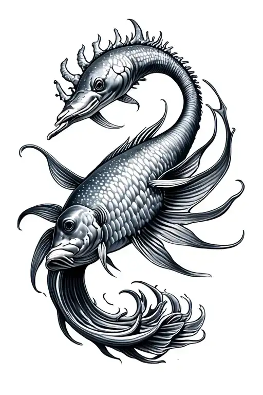 Ocean Life Themed Tattoo Design