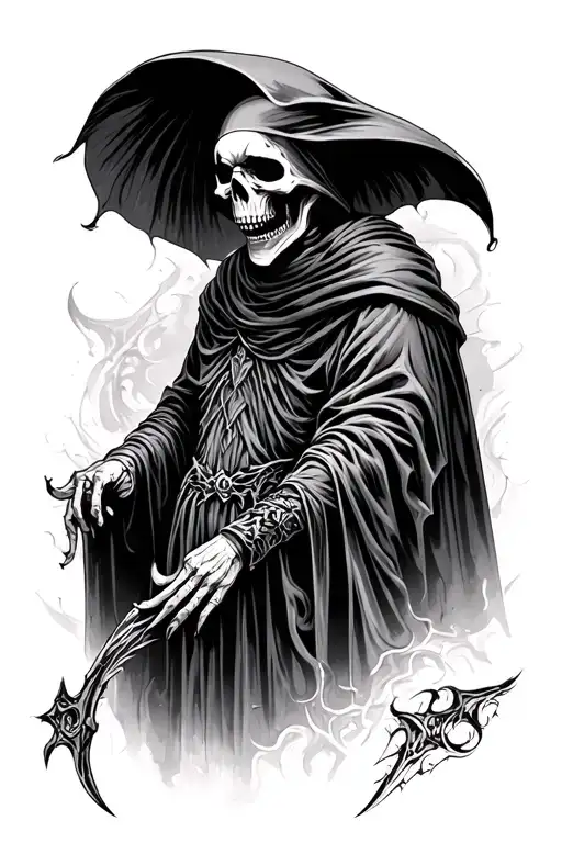 Grim Reaper With A Back Ground