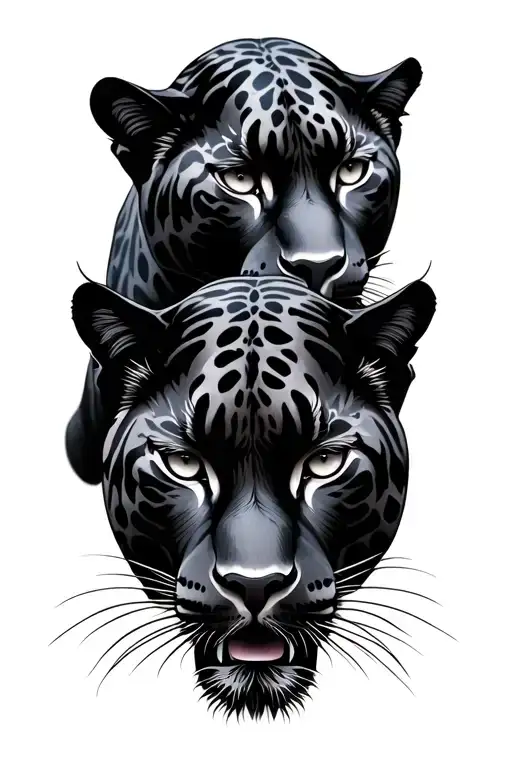 Three Panthers Showing Full