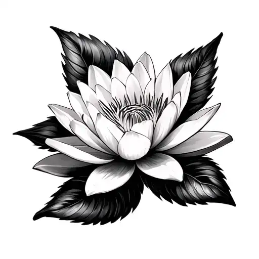 Water Lilly Cheery Blossom And Gladius Flower