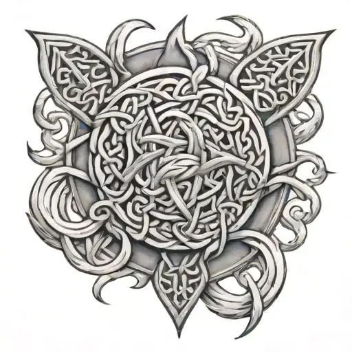 Knotwork Design Incorporating Warrior