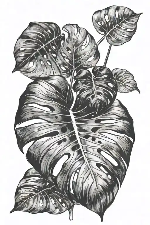 Monstera Deliciosa Leaf