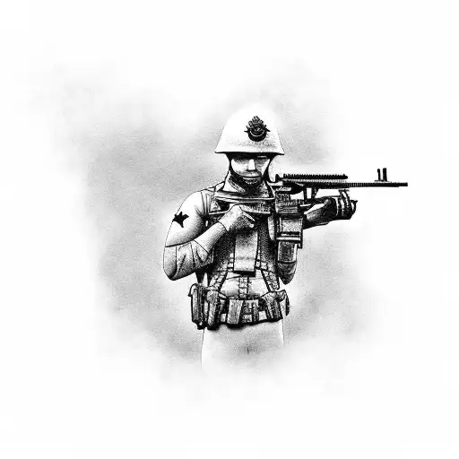 Soldier With Gun