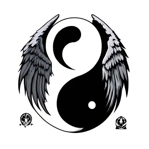 Yin Yang Devil Wing And Angel Wing