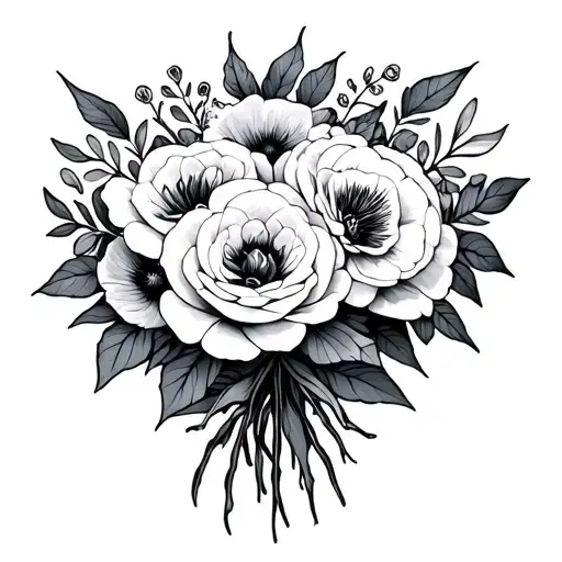 Birth Month Boquet Held Together