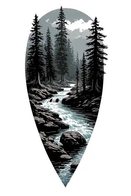 River In A Forest