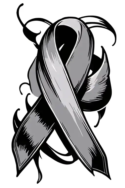 Brest Cancer And Melenoma Ribbons Tied Together