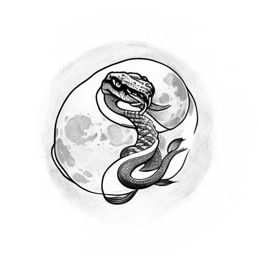 Moon With A Snake