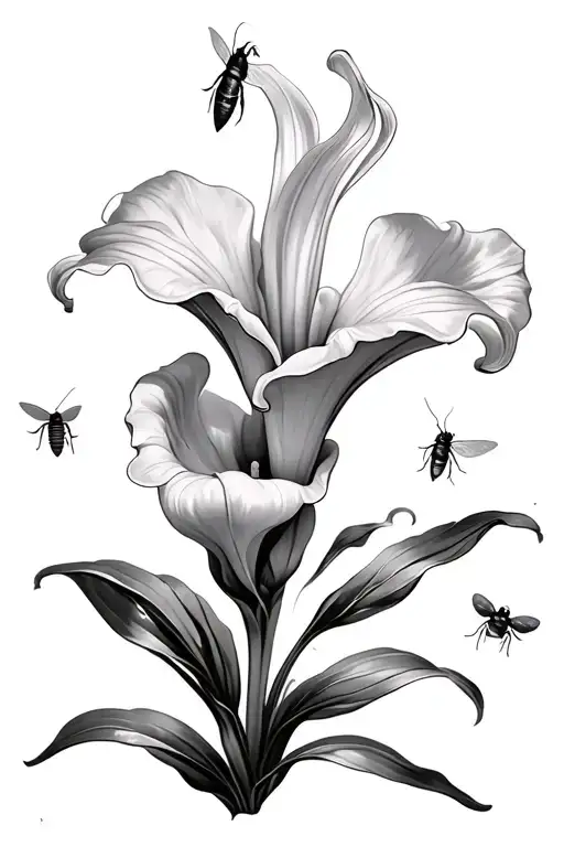 Cala Lily With Insects