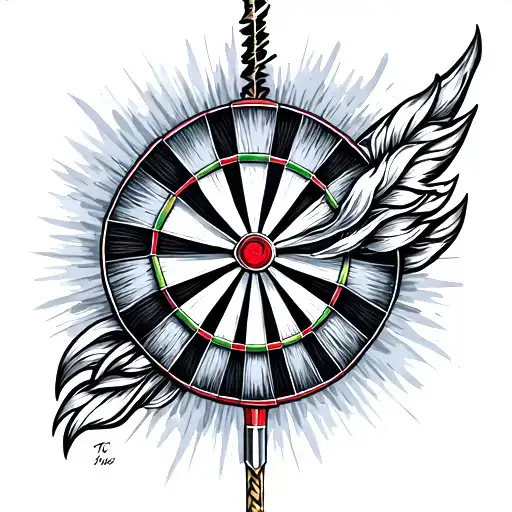 Dart With Writing In The Middle