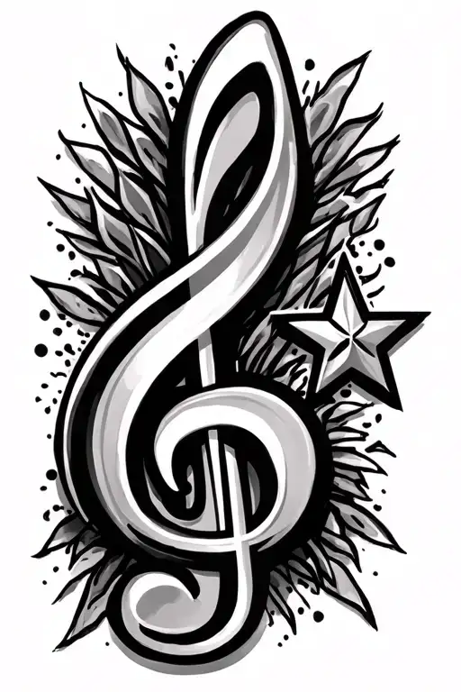 Treble Clef And Star