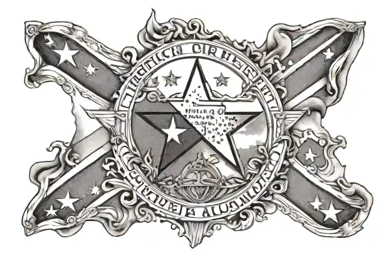 The Alamo Imagery Texas Flag Ripping