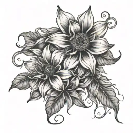 Sunflower Orchid Vine Wrapping